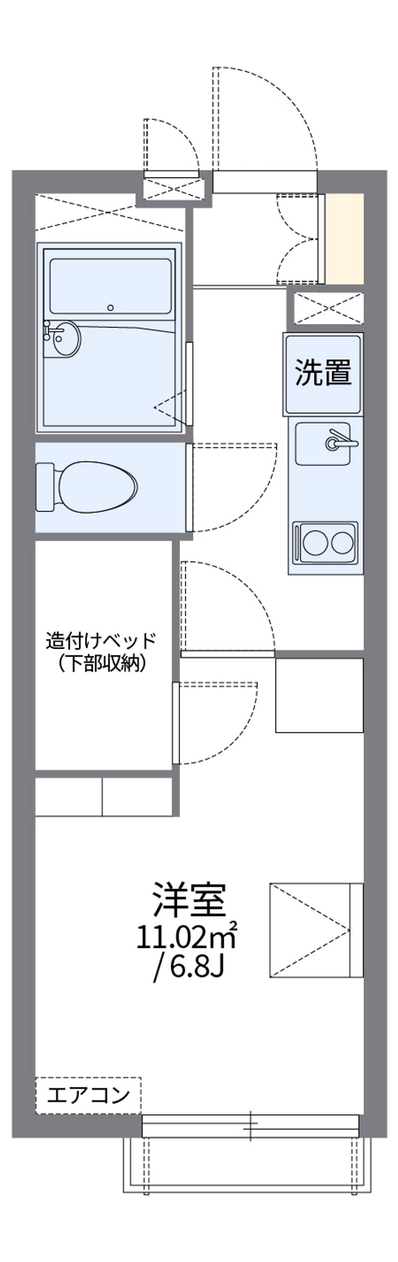 レオパレスアピラ 間取図