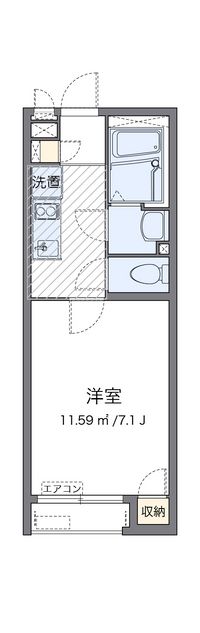 クレイノアイコーポ磯子 間取り図