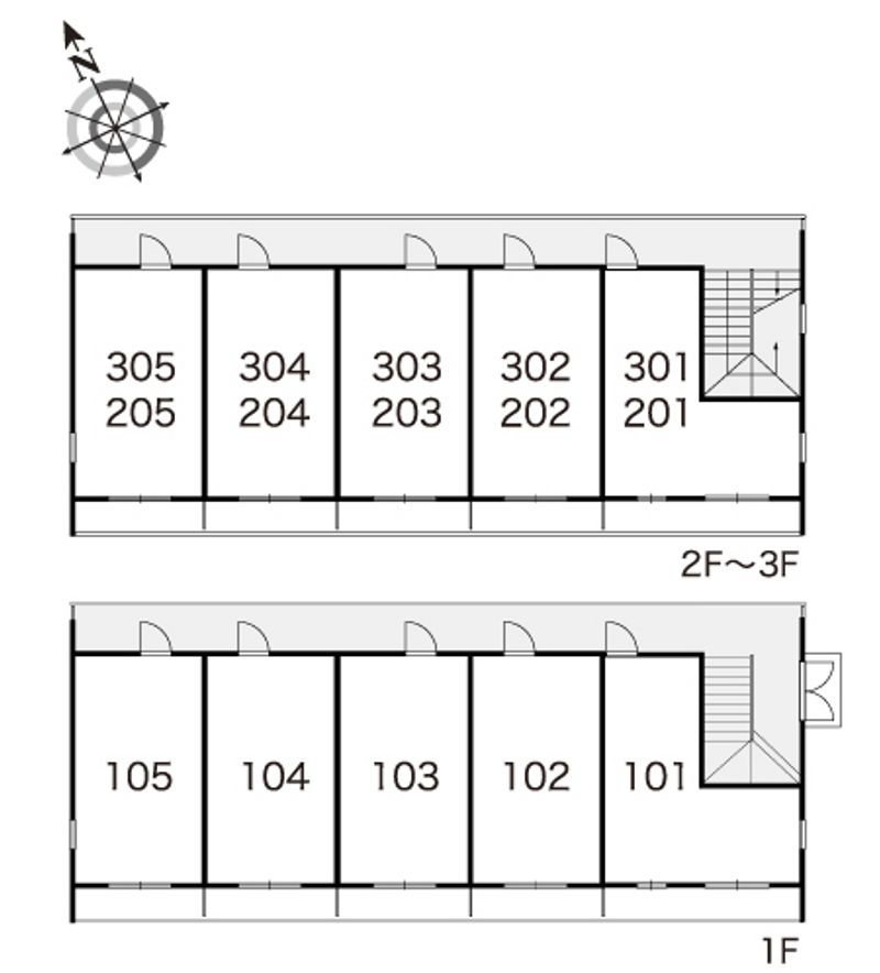 レオパレス天神 間取配置図