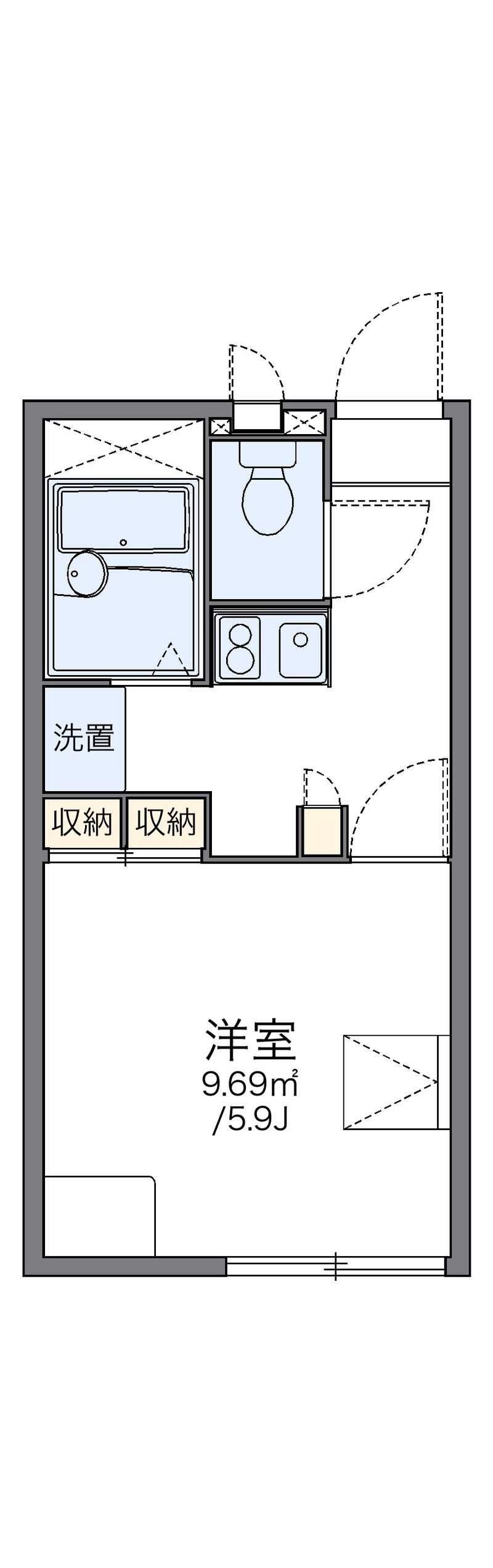 レオパレスブルーメ 間取図