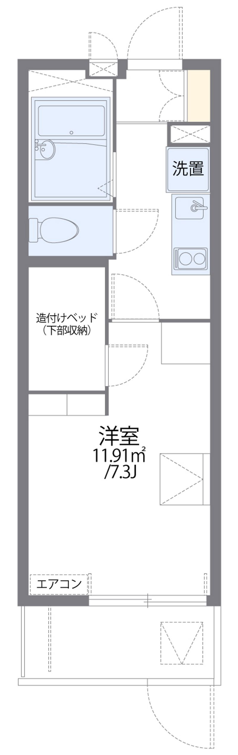 レオパレススカイトレイン 間取図