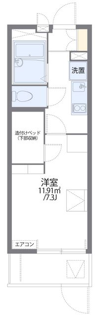 レオパレススカイトレイン 間取り図