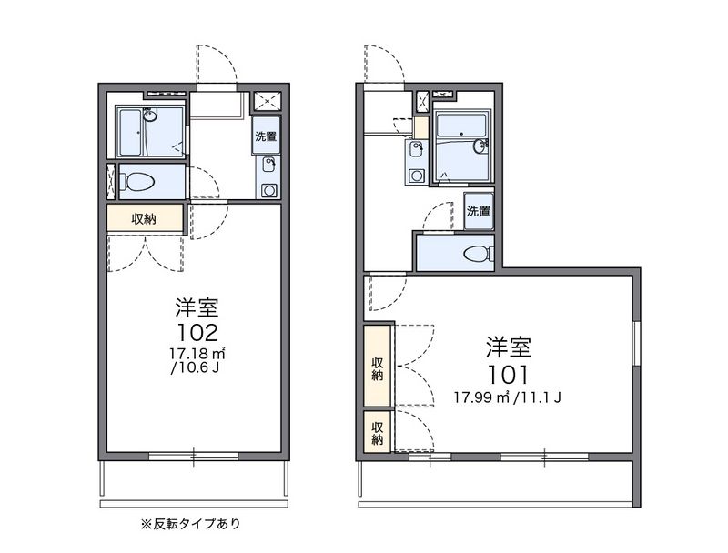 レオパレスコンフォート広瀬 間取図