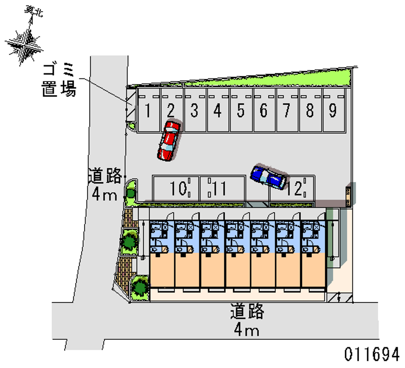 レオパレスＭ 月極駐車場