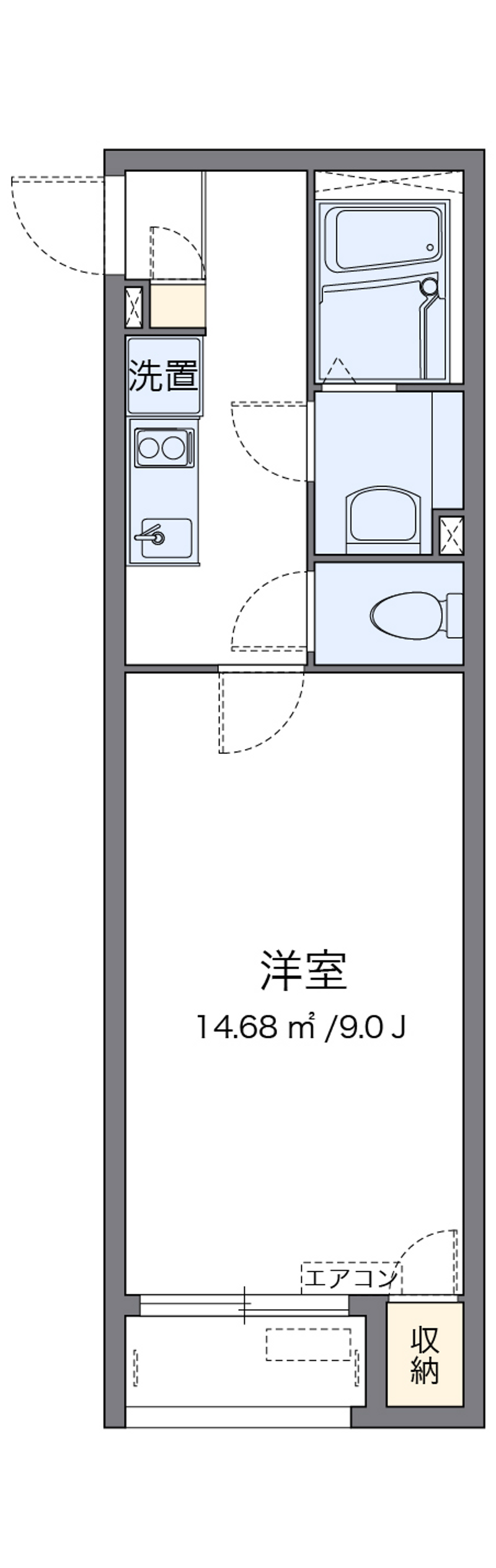 クレイノＯＳＭＡＮＴＨＵＳ 間取図