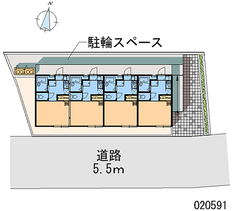 レオパレス長沢Ⅱ 区画図