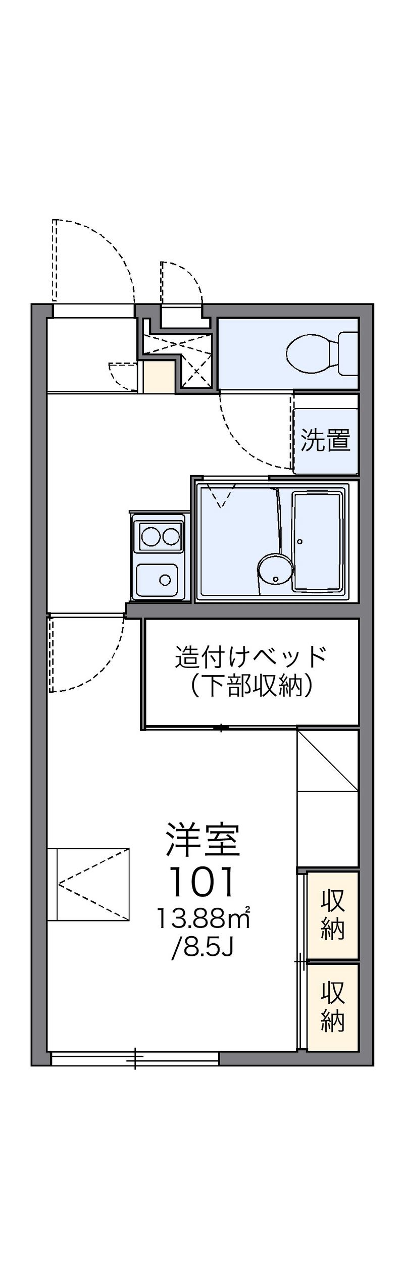 レオパレスラ　ボヌール 間取図