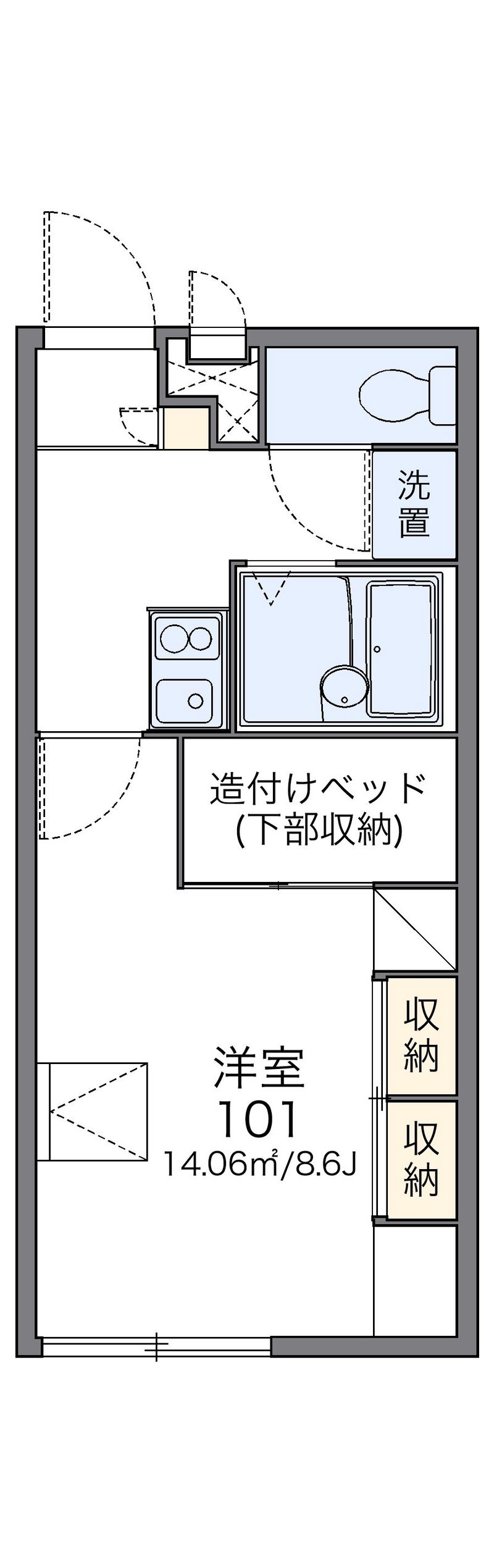 レオパレス冨士 間取図