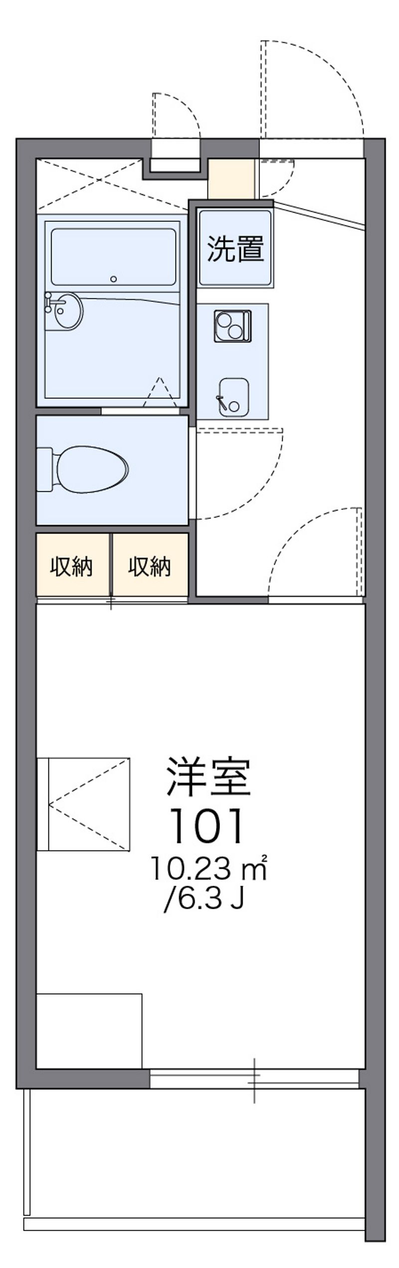 レオパレスアルファ 間取図