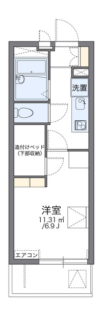 レオパレスさざんか 間取り図