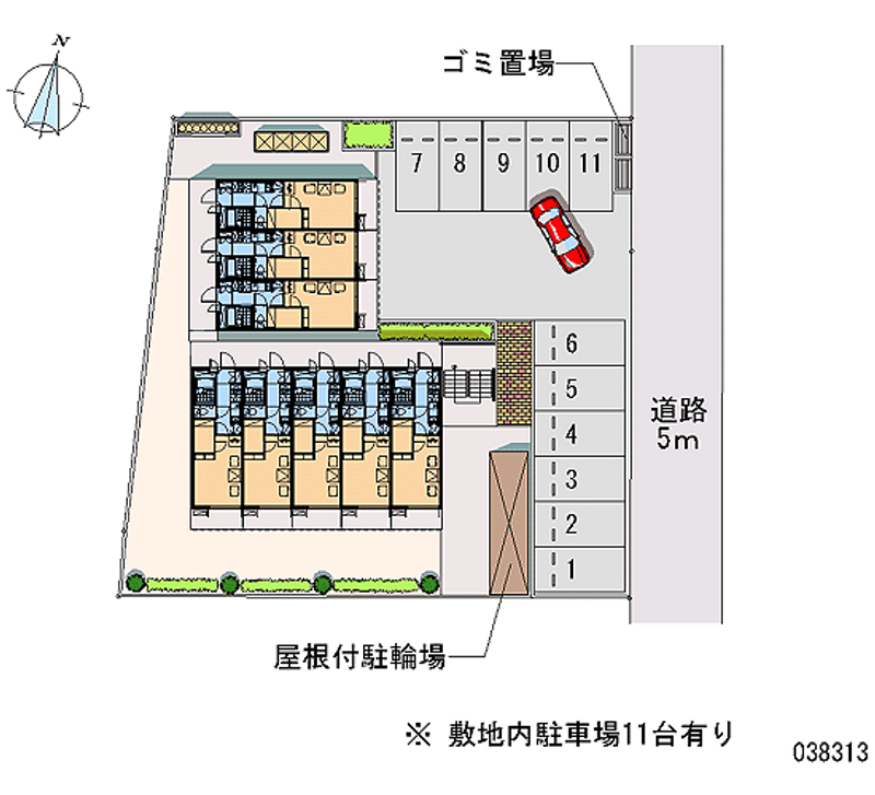 レオパレスリバーパーク菅原 月極駐車場