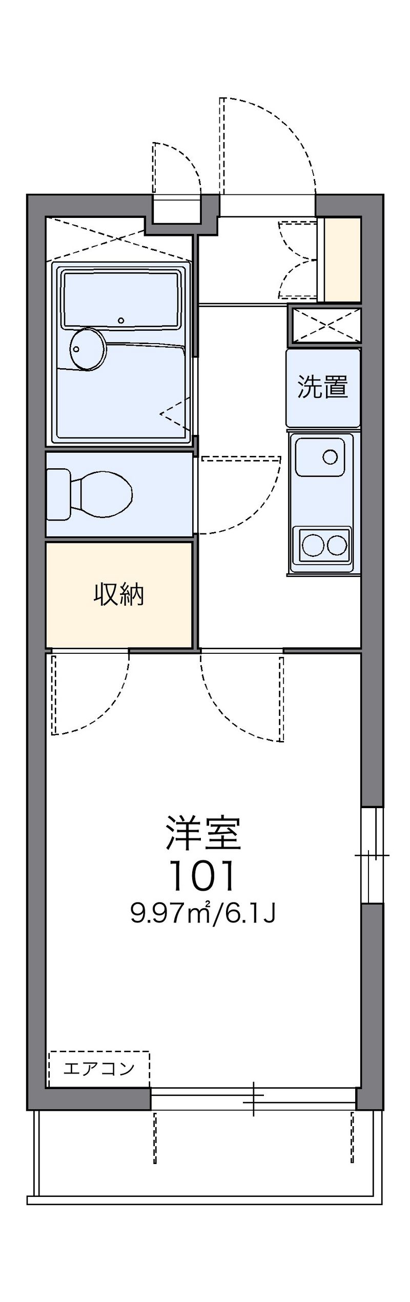 レオパレストライズ２ 間取図