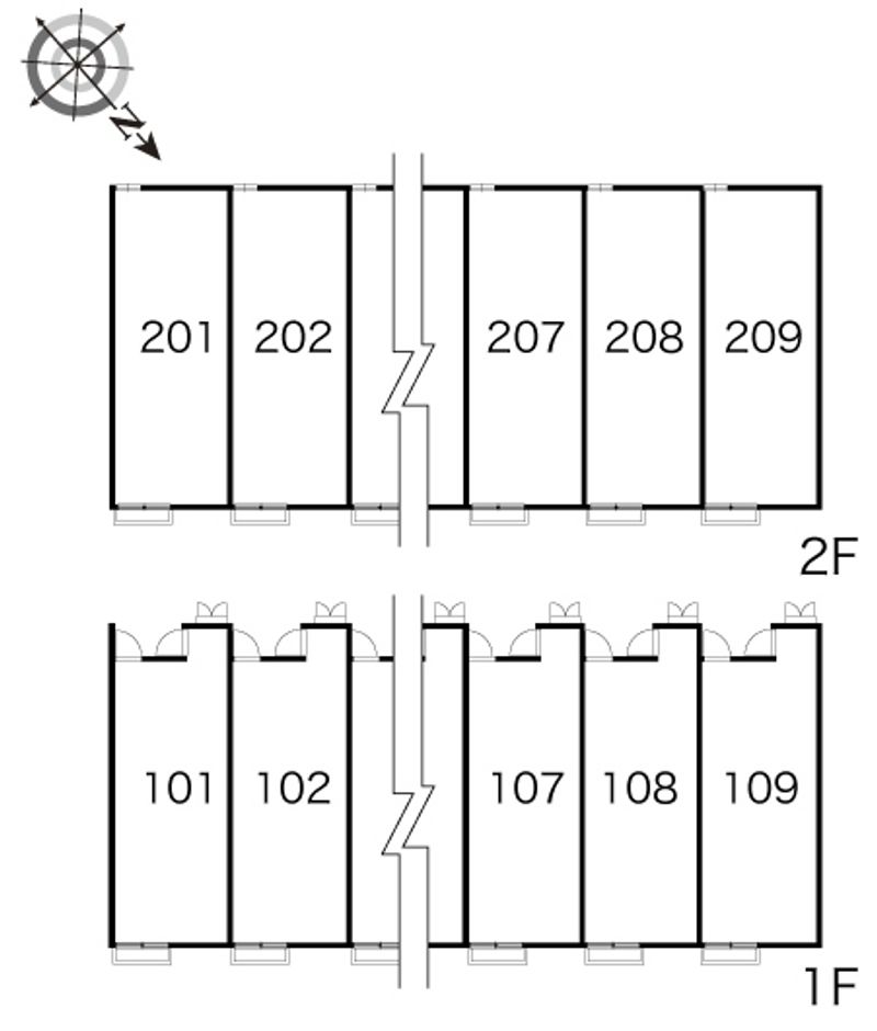 レオパレスこぶしの里　北六甲 間取配置図