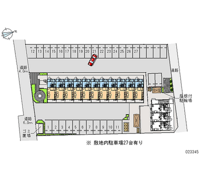 23345 Monthly parking lot