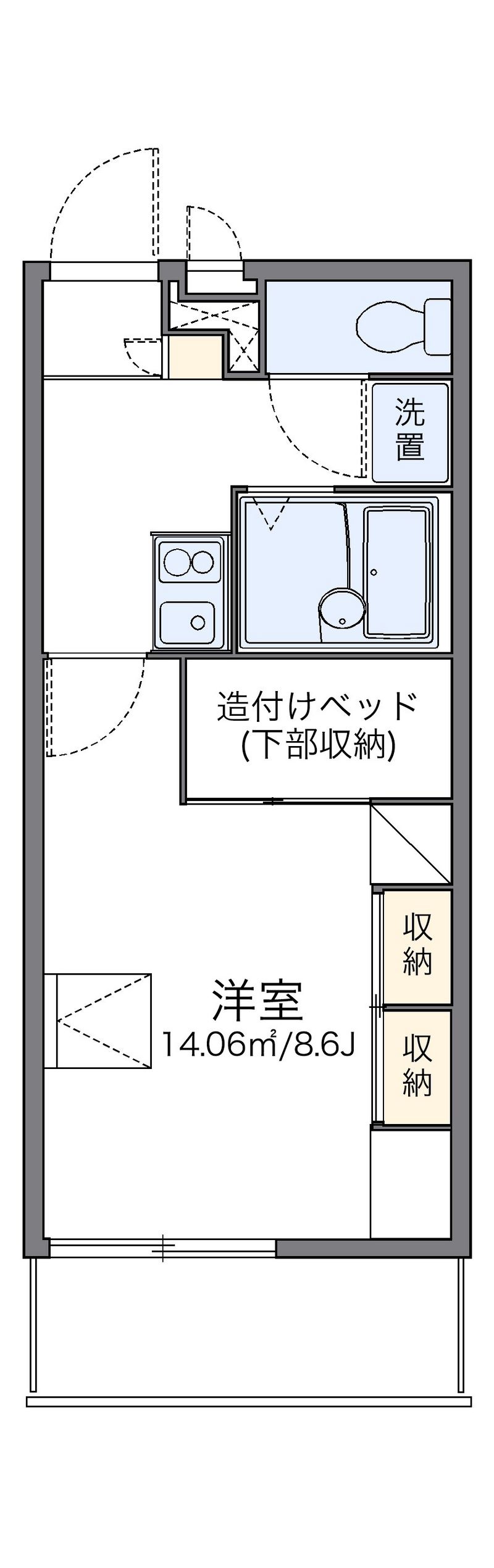 レオパレスやまぶき 間取図