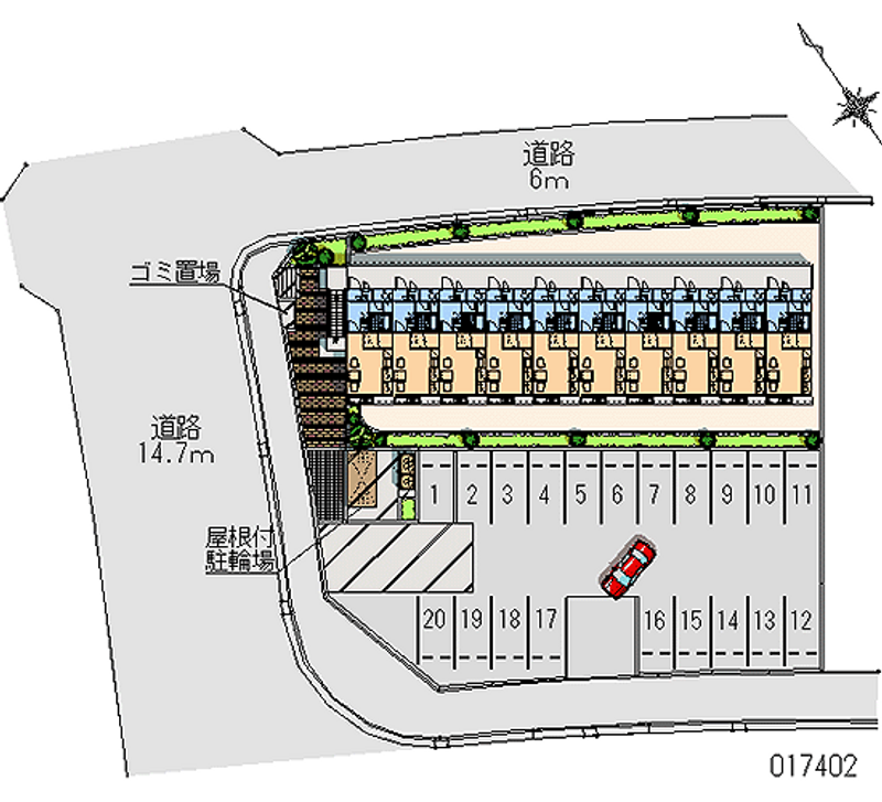 17402 Monthly parking lot