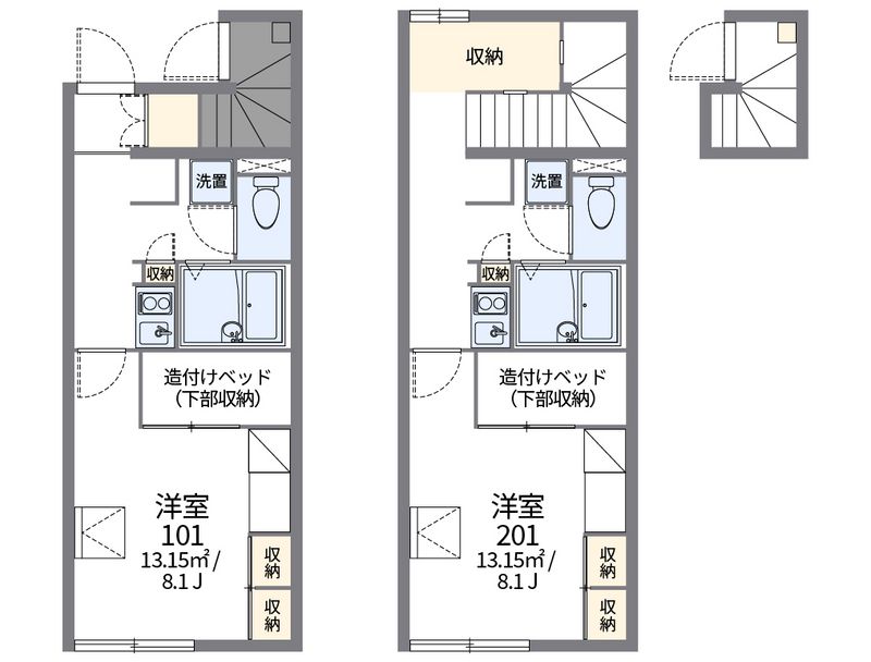 レオパレスステビアⅠ 間取図