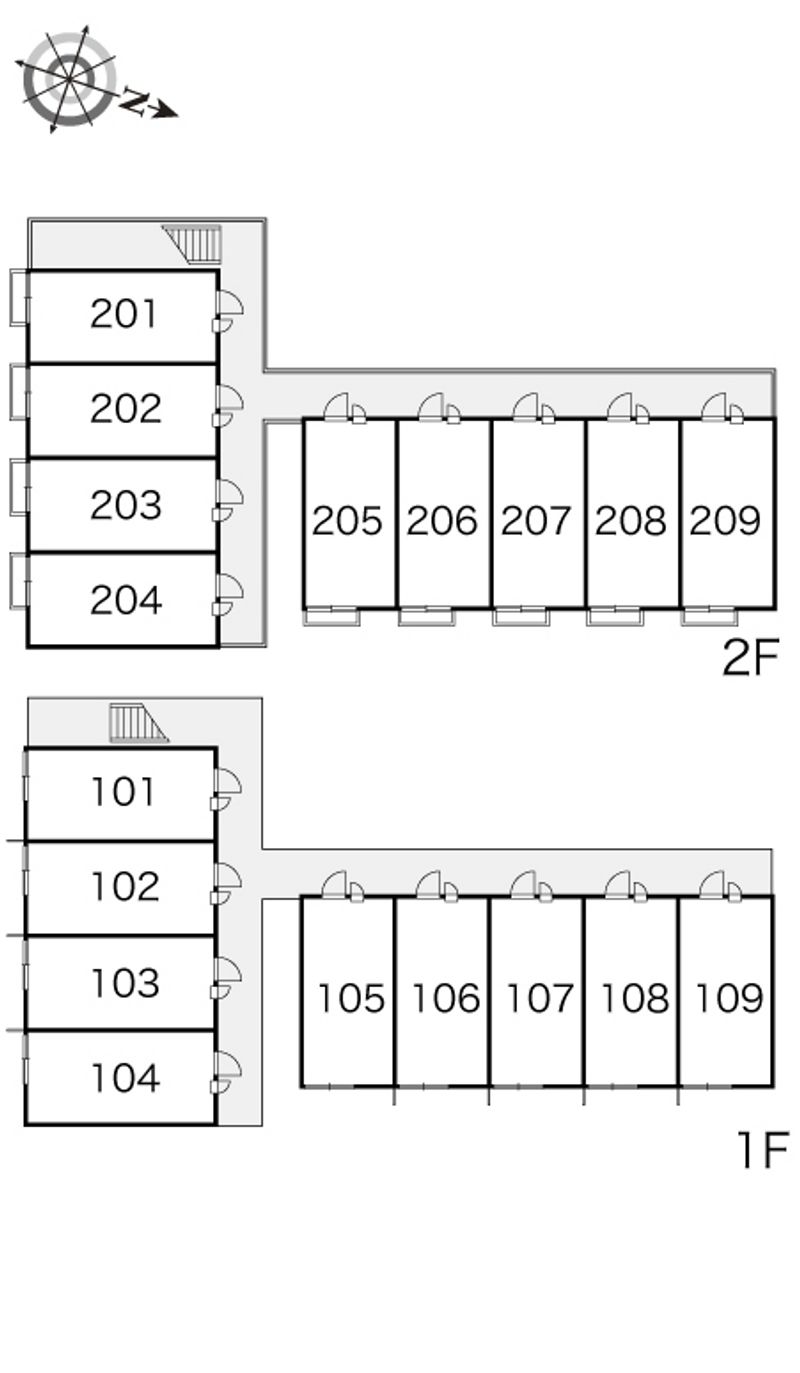 レオパレスＭ　Ｎ　Ⅱ 間取配置図