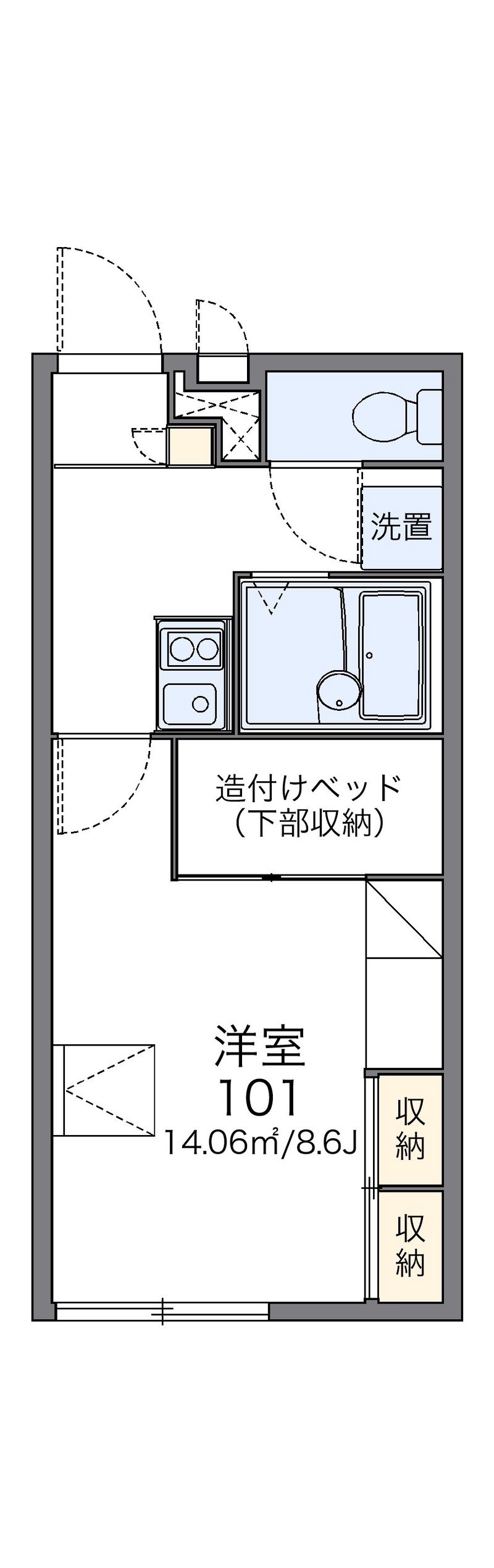 レオパレスサンカトレア 間取図