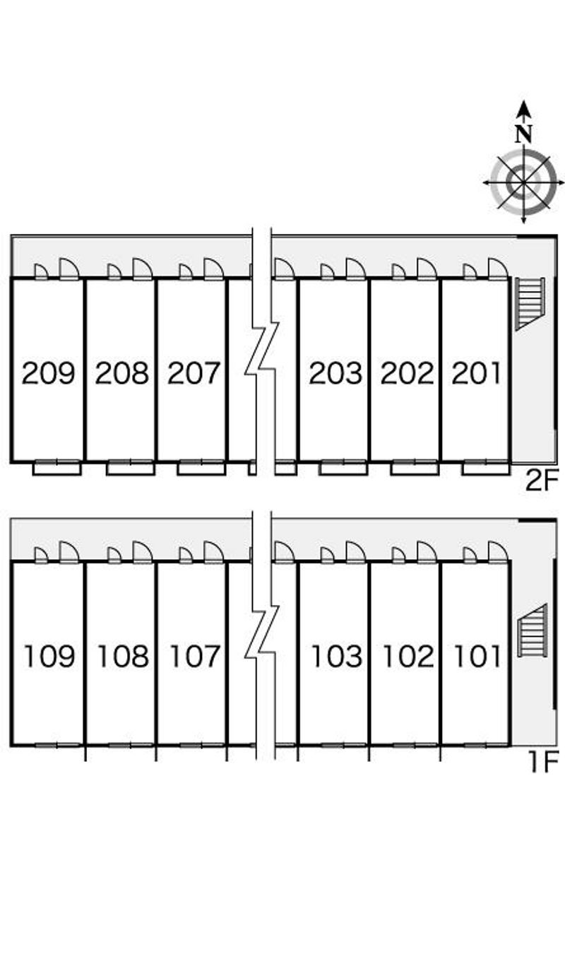 レオパレスコノハナ 間取配置図