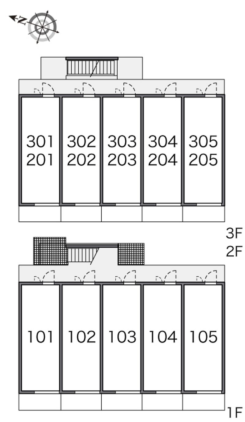 レオパレスカルナック 間取配置図