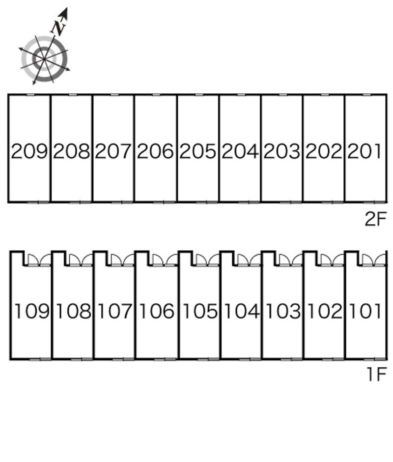 レオパレスコルティーレ 間取配置図