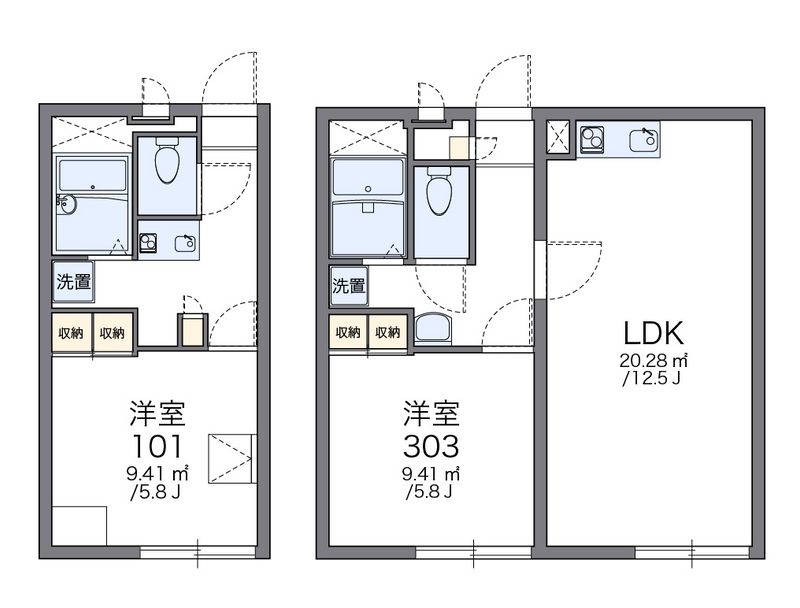 レオパレスソレイユＮＡＫＡＮＯ 間取図