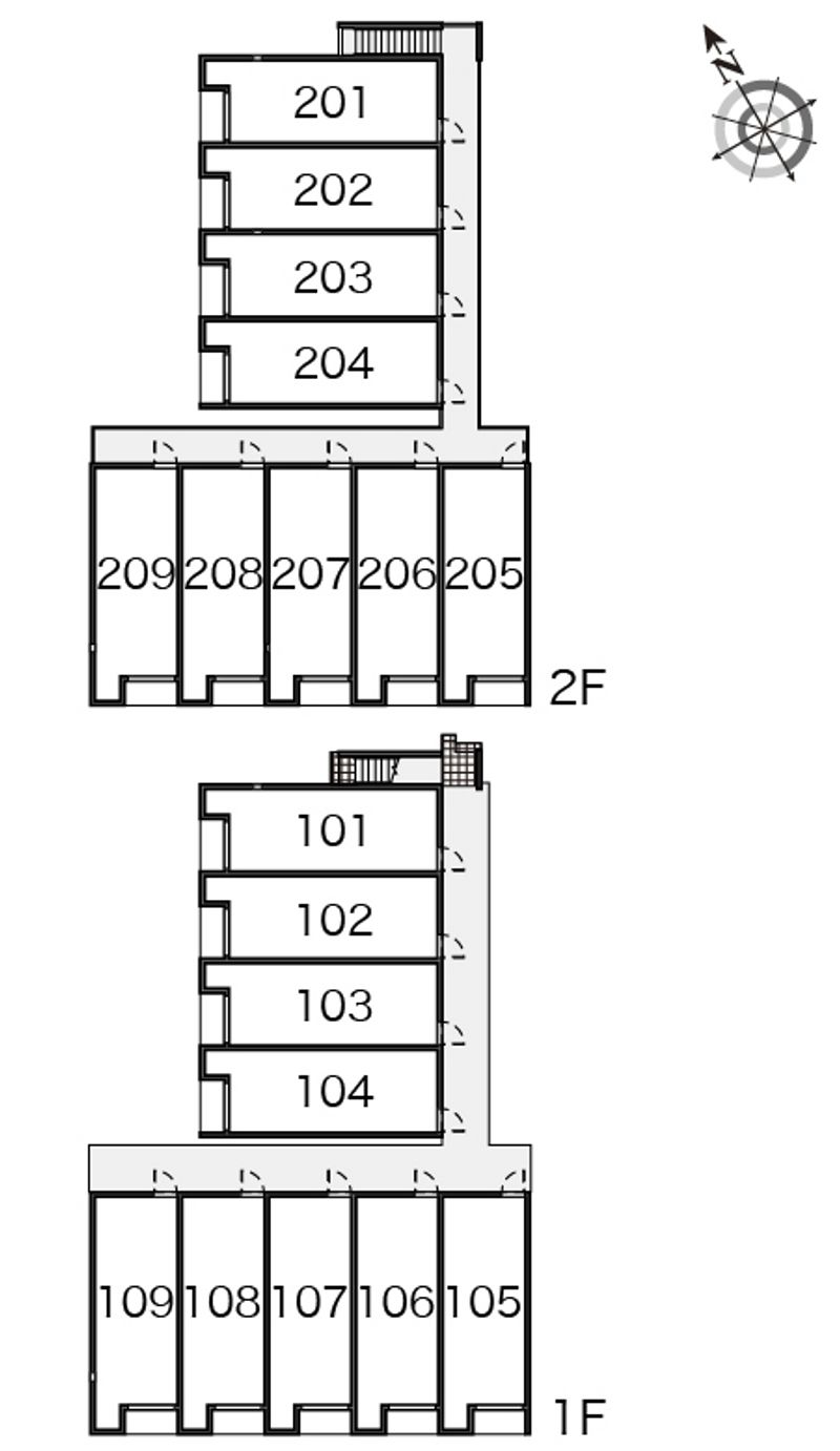 レオネクストヴィラージュ碧水Ⅰ 間取配置図