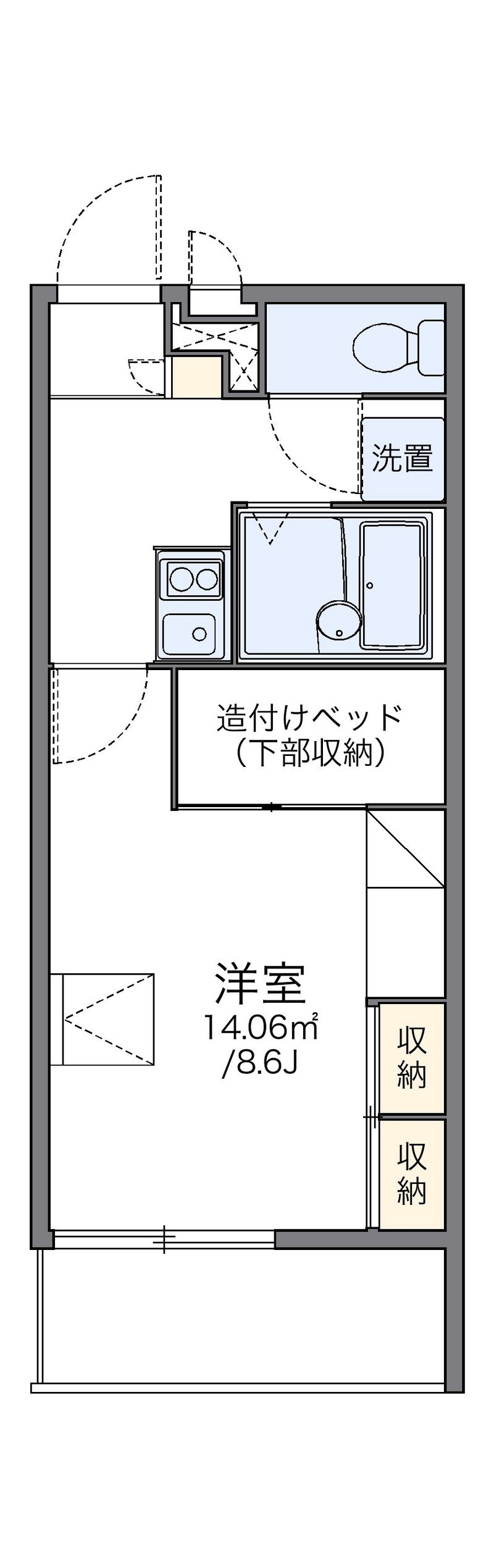 レオパレスラルマン　福岡町 間取り