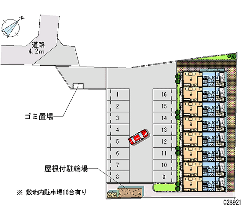 レオパレス蛎瀬Ⅱ 月極駐車場