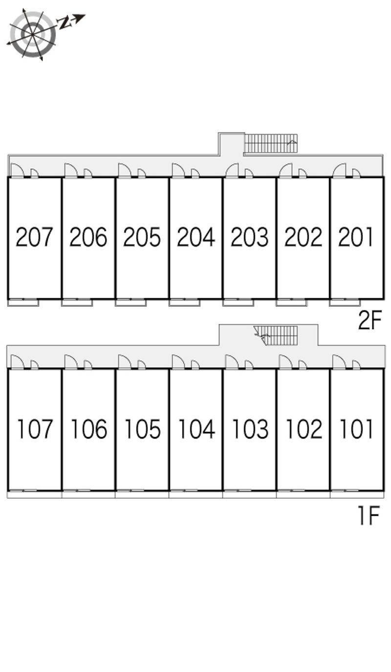 レオパレスパストラルＢ 間取り配置図