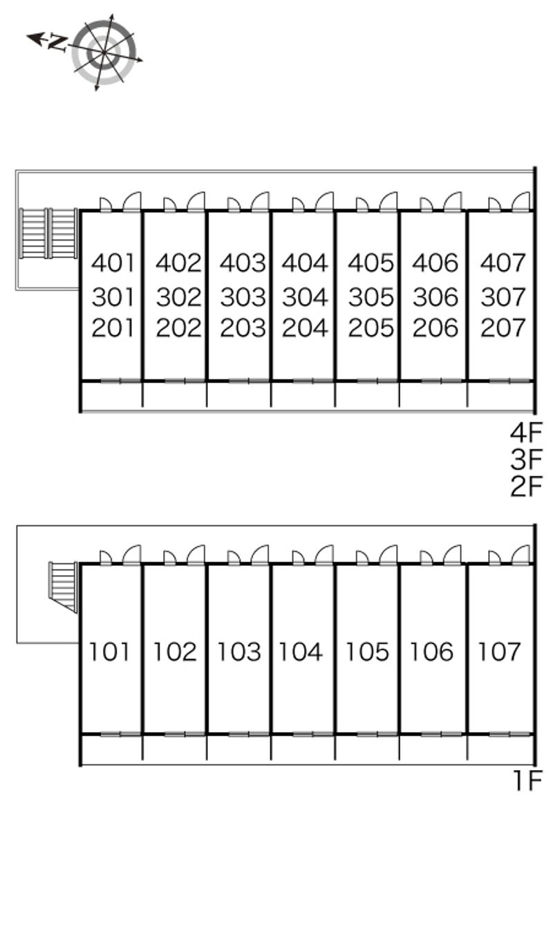 レオパレスＱＵＡＴＲＥ 間取り配置図