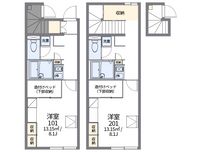 レオパレス平成 間取図