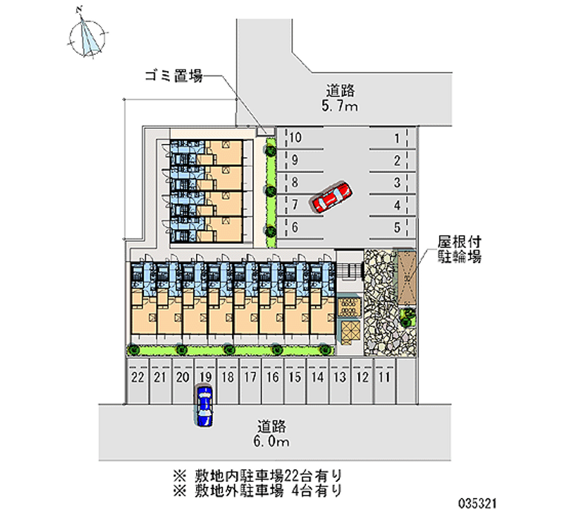 レオパレスエスポ牛川通Ⅲ 月極駐車場