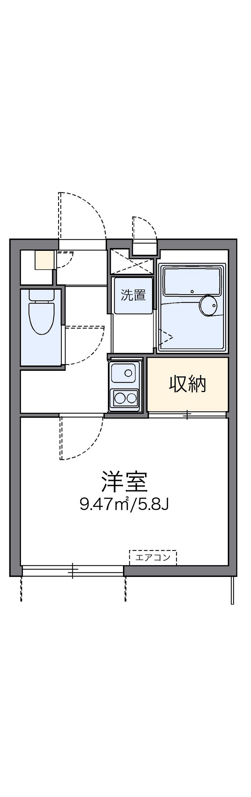 レオパレス白鳥 間取図