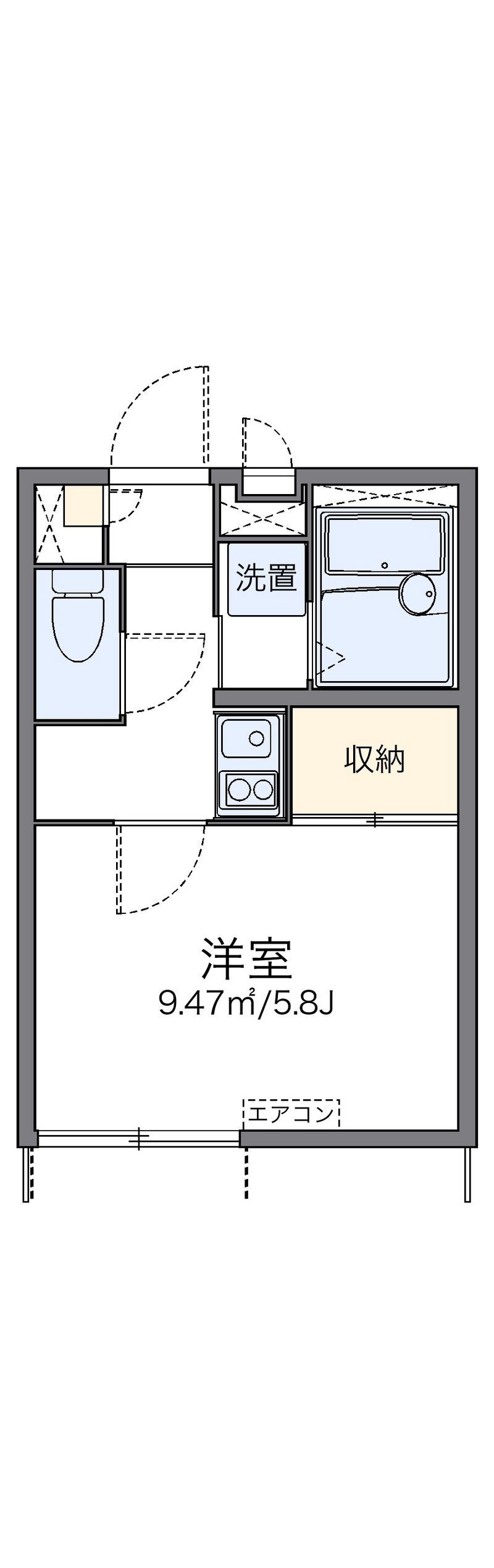 レオパレスカーマ９２９ 間取図