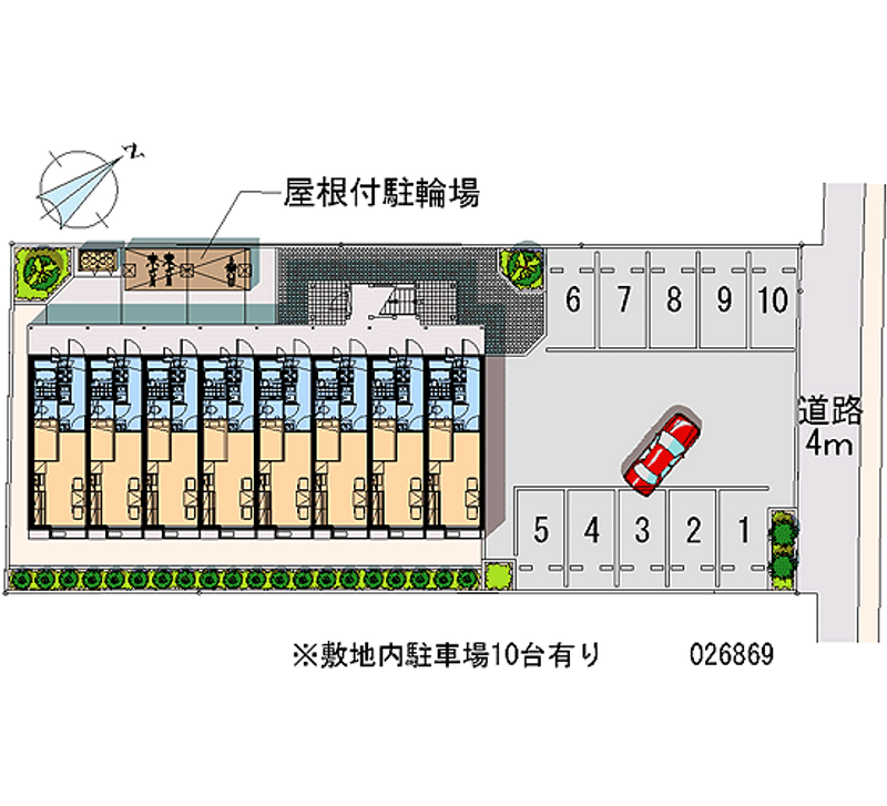 レオパレスアローンライフⅡ 月極駐車場