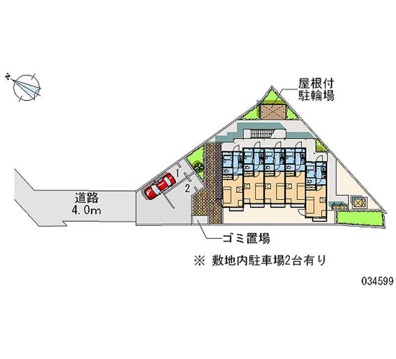 レオパレスガーデ二ア宮沢町 月極駐車場