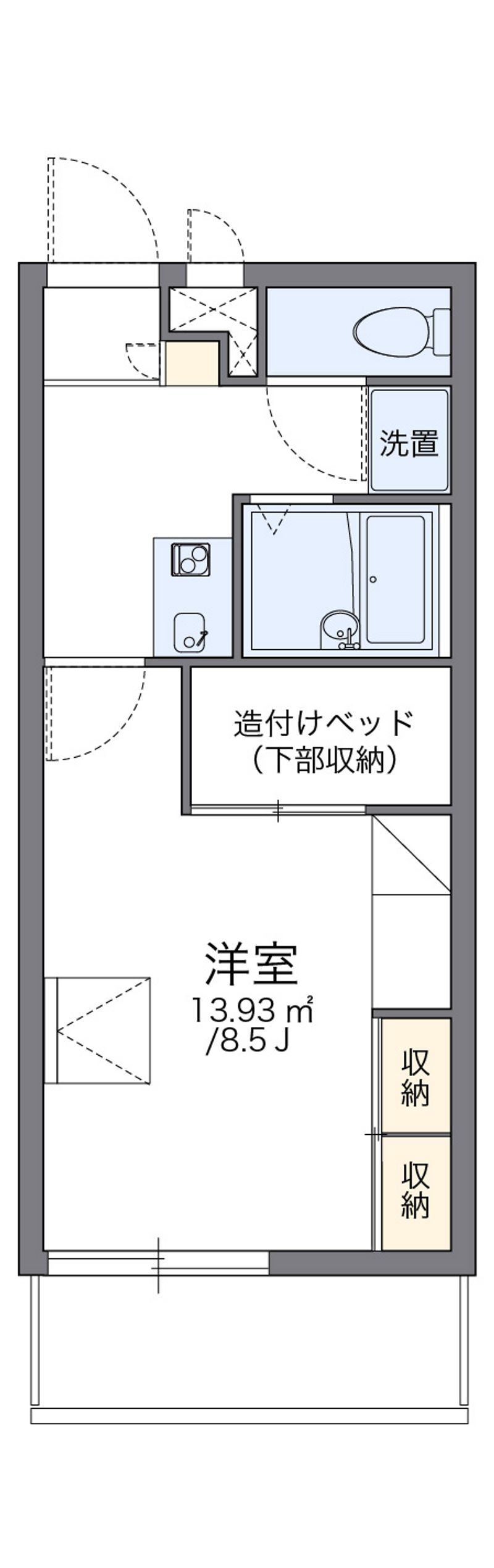 レオパレスワカバコーポ 間取図