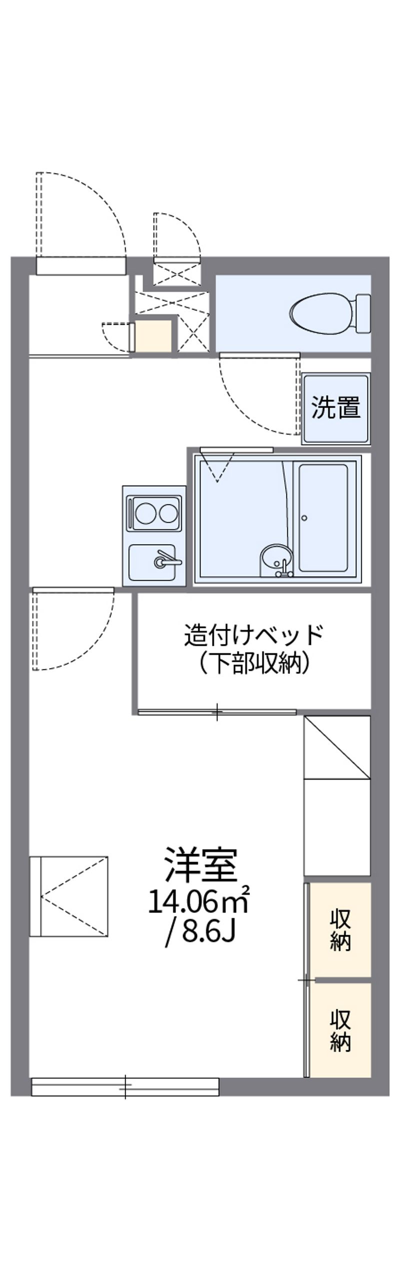 レオパレスコーポ　バードヒル 間取図