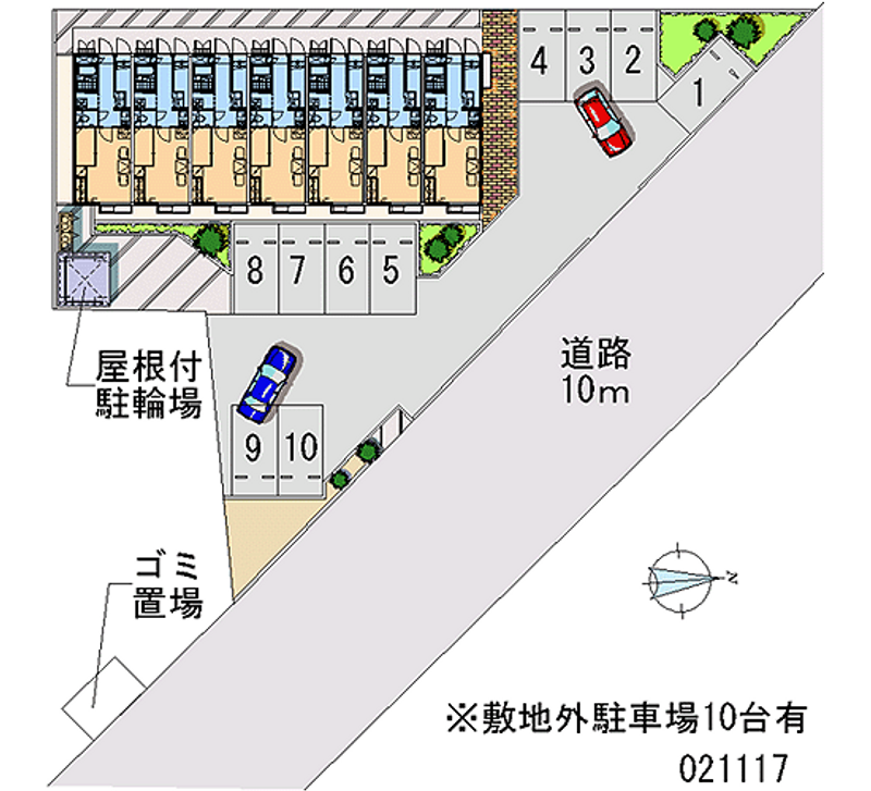 レオパレス北中江 月極駐車場