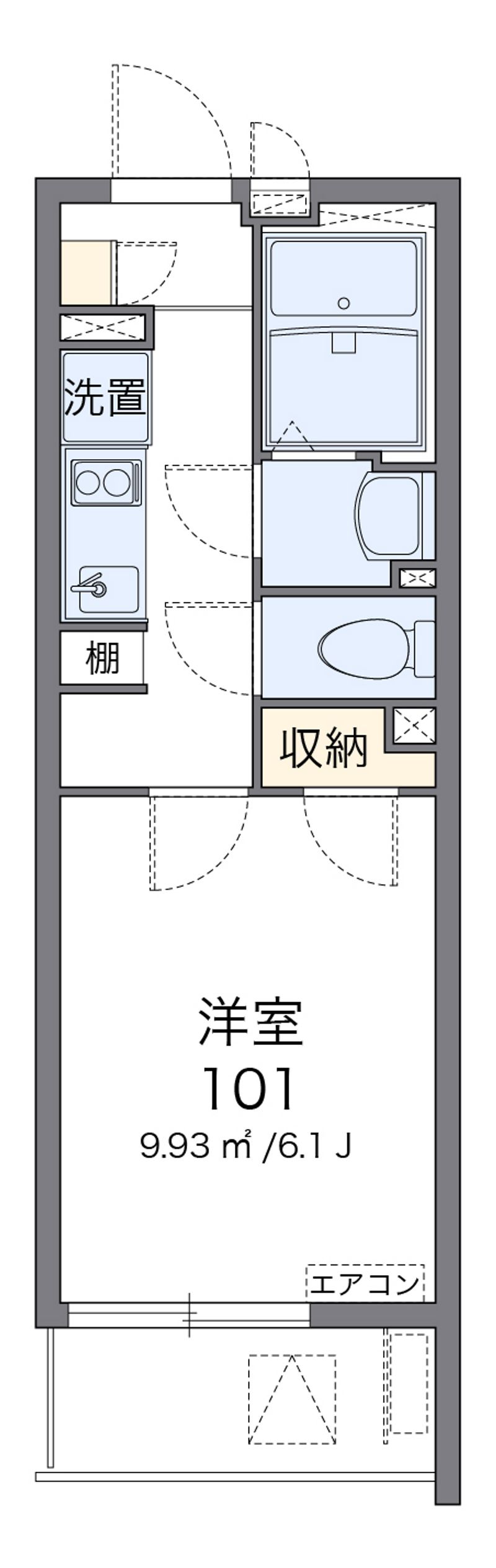 クレイノＭＩＲＡＩ 間取図