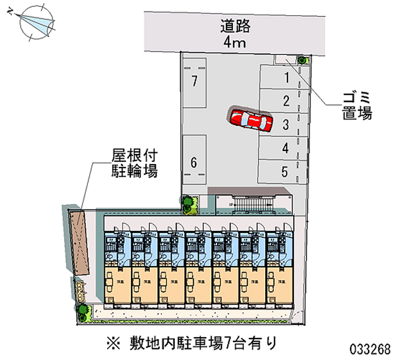 レオパレスユニヴェール中原 月極駐車場