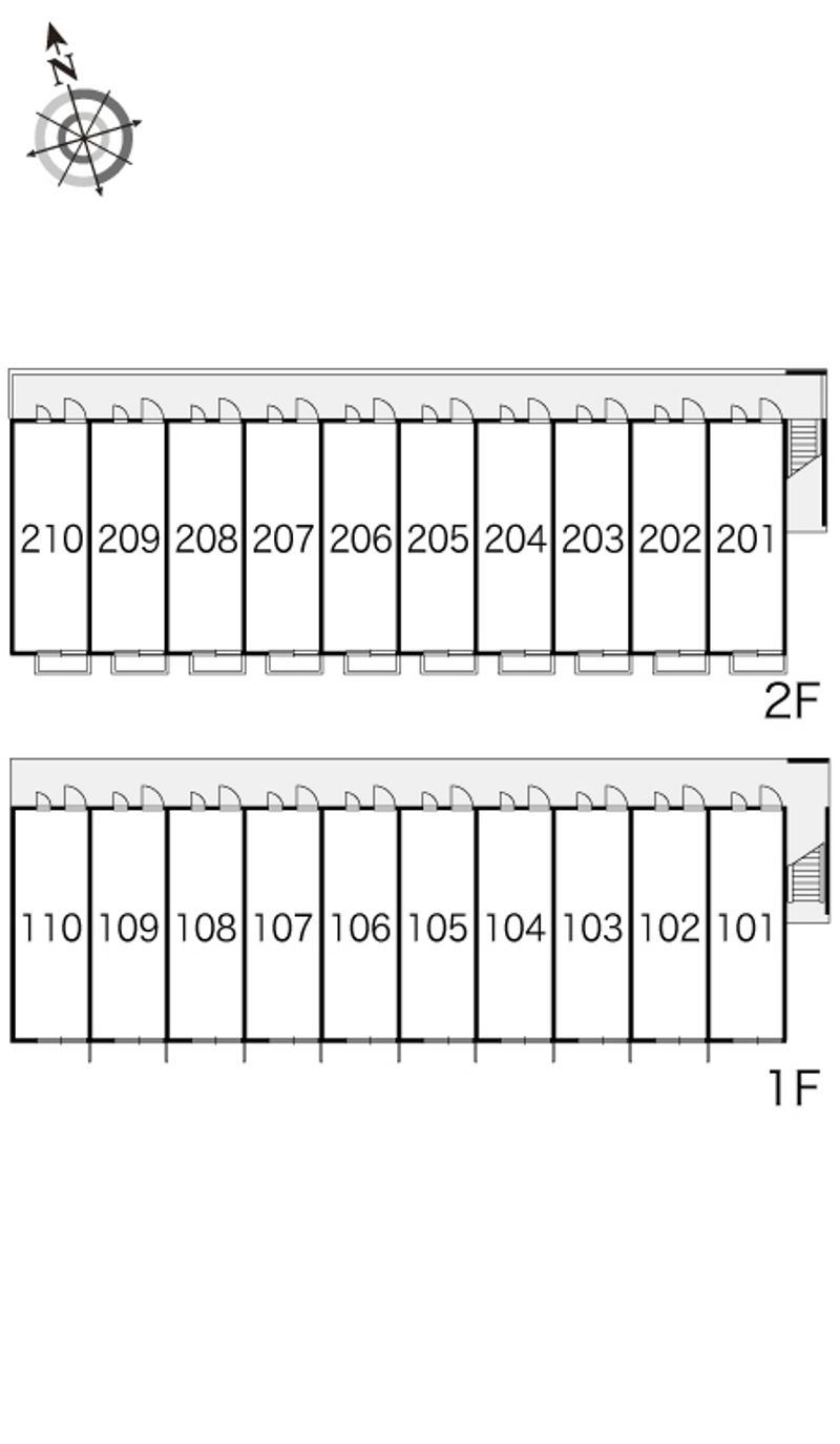 レオパレスコスモスⅡ 間取配置図