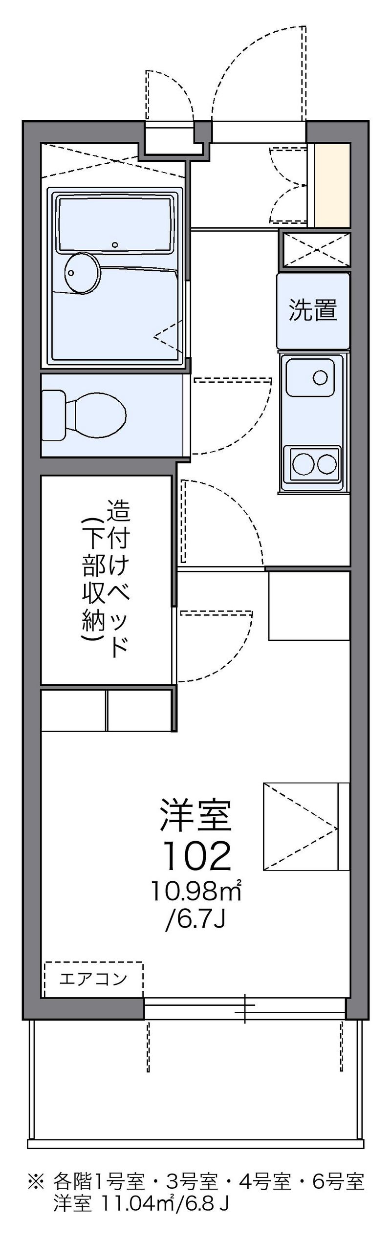 レオパレス前里 間取図