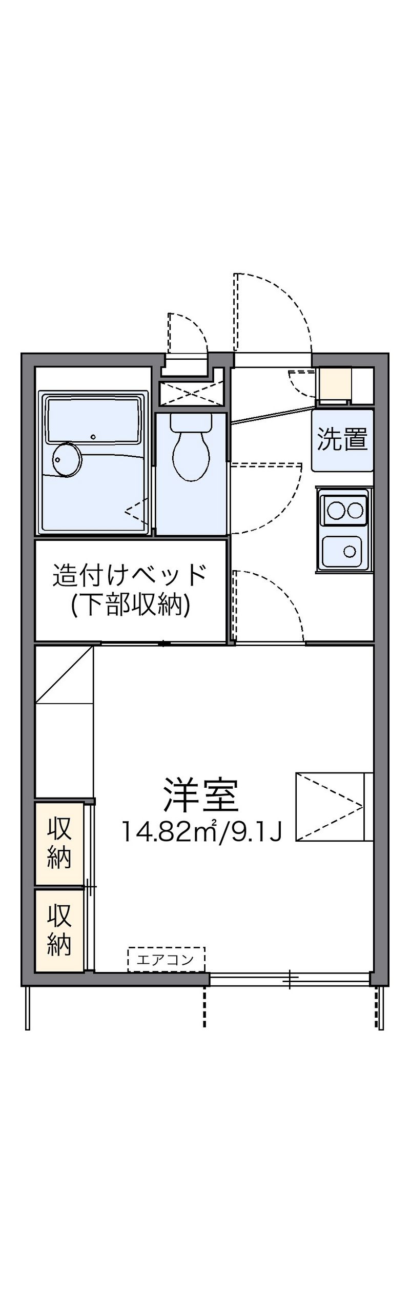 レオパレス天神Ⅲ 間取図