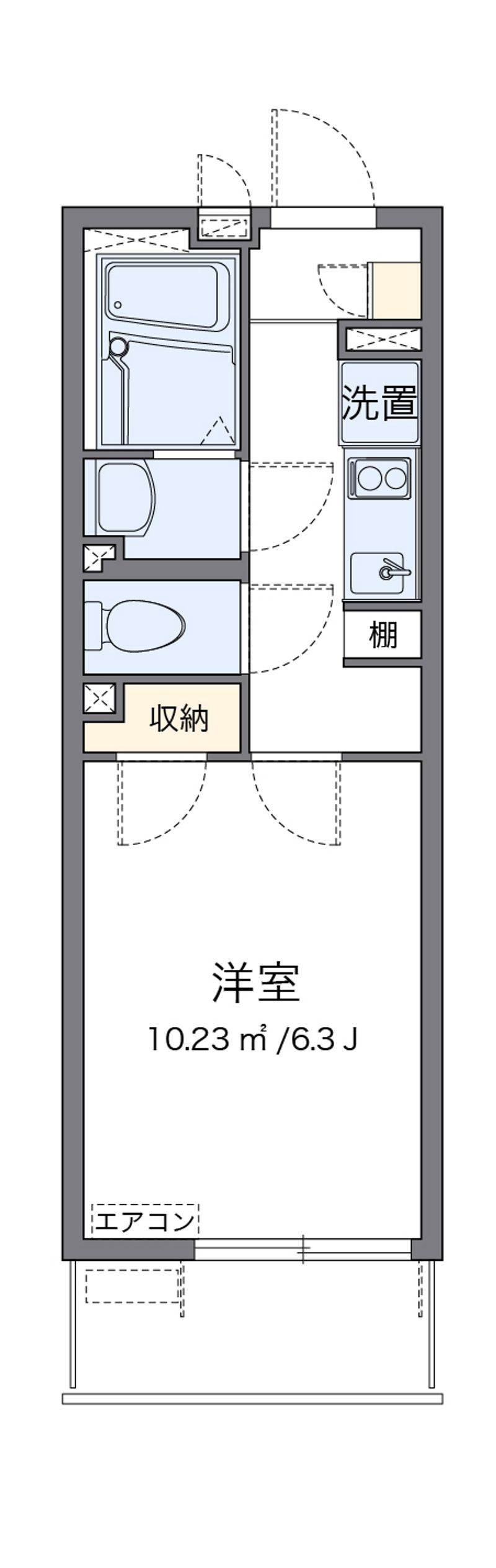 クレイノＫＩＹＯＭＩ 間取図