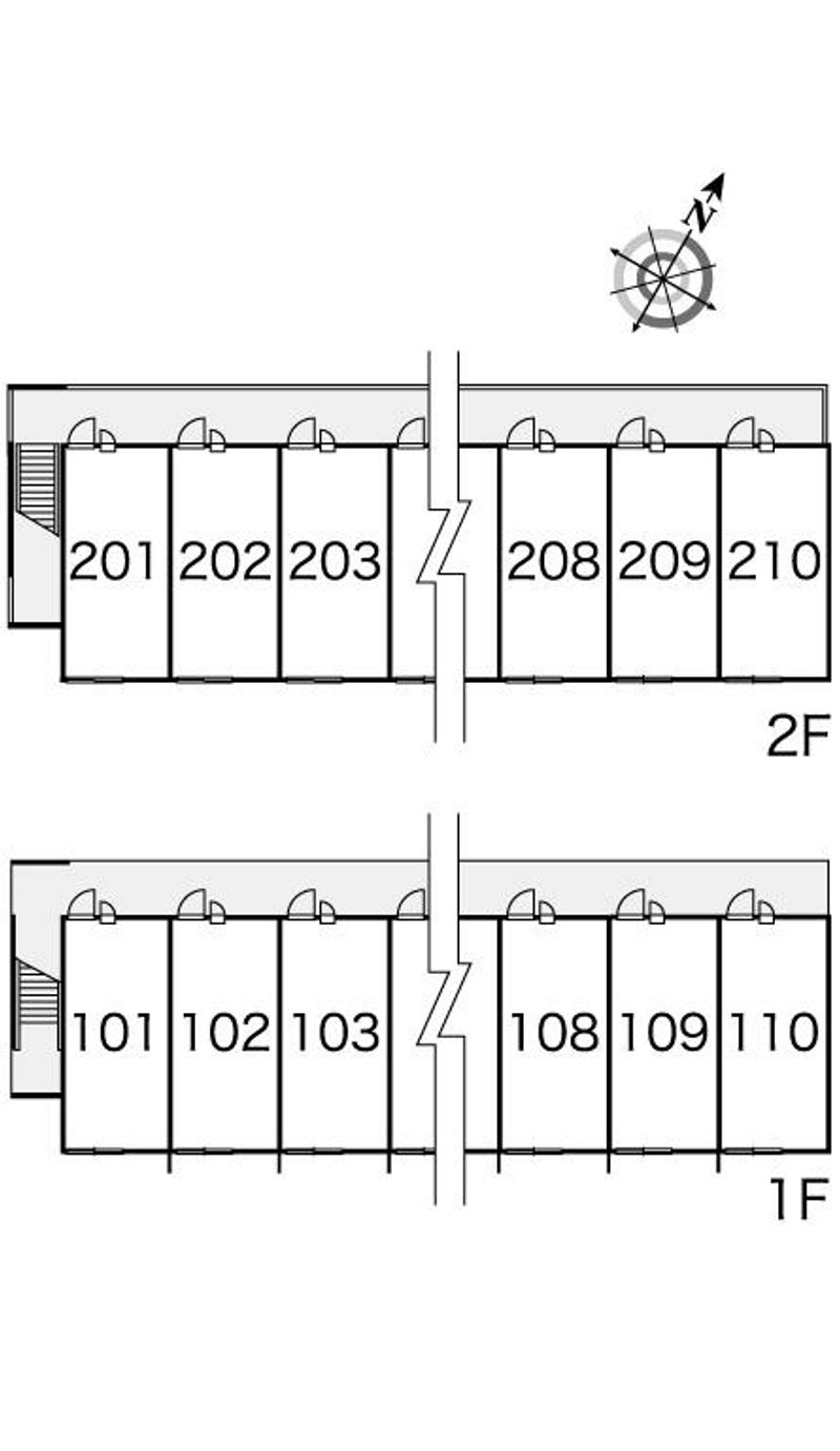 レオパレス中滑川 間取り配置図