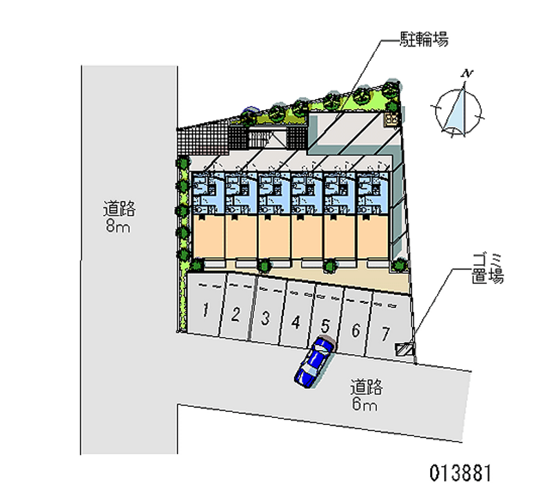 レオパレスレジデンス山崎 区画図