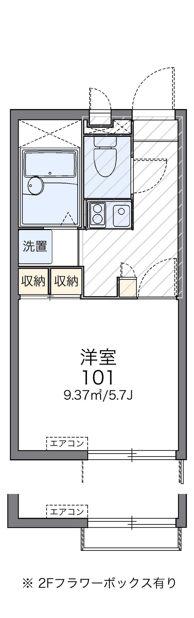 レオパレスシルトクルーテ 間取図
